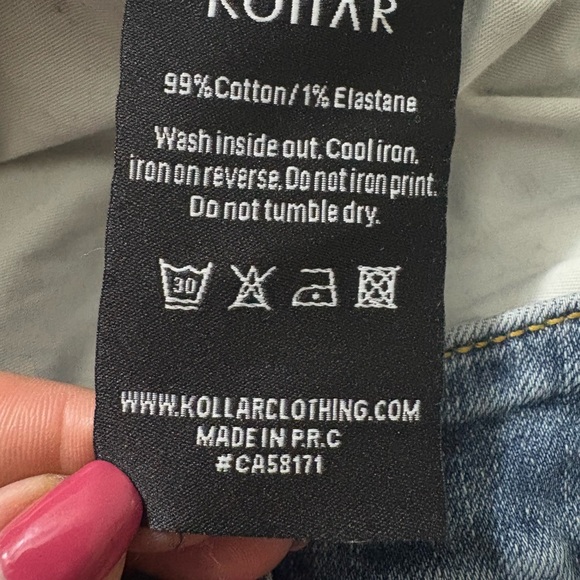 Men’s Kollar Destroyed Knee Skinny Jeans. Size 30. Mid Wash - Picture 9 of 14